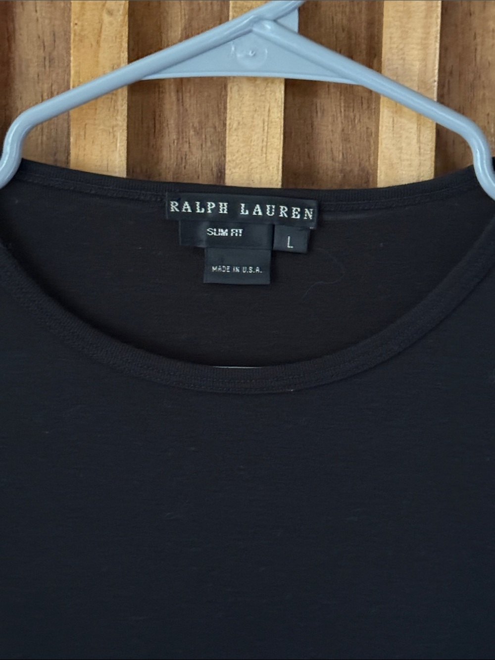 Ralph Lauren Black Label Slim Fit Crewneck Tee Shirt 100% cotton Large - Picture 5 of 9